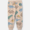 Toddler Dinosaur French Terry Joggers - Beige