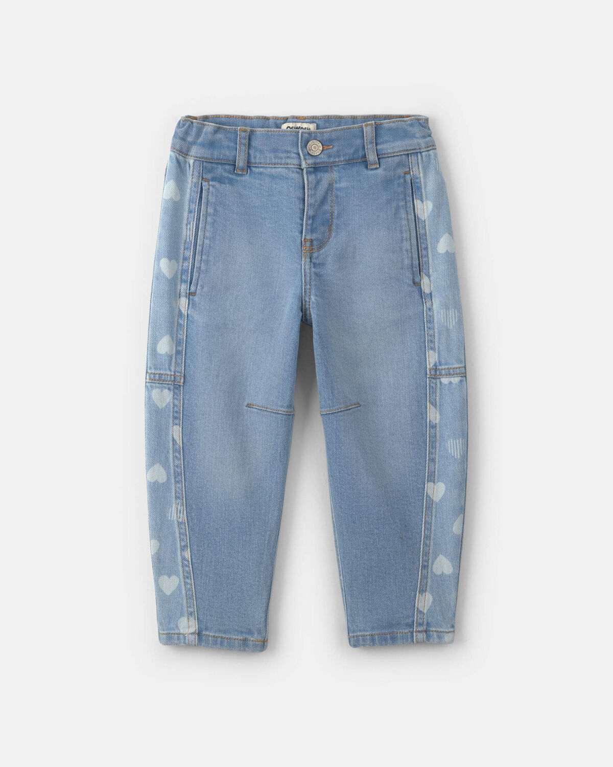 Heart Valentine's Day Barrel Jeans - Light Wash