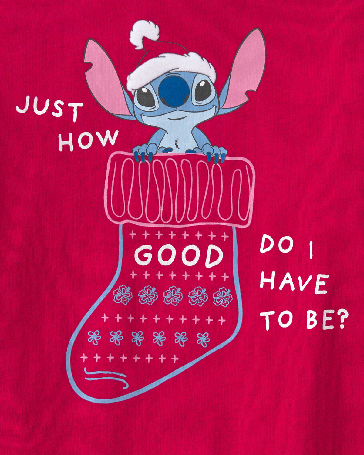 Girls Disney© Stitch Christmas Long-Sleeve Graphic Tee - Red 2 Girls Disney© Stitch Christmas Long-Sleeve Graphic Tee - Red