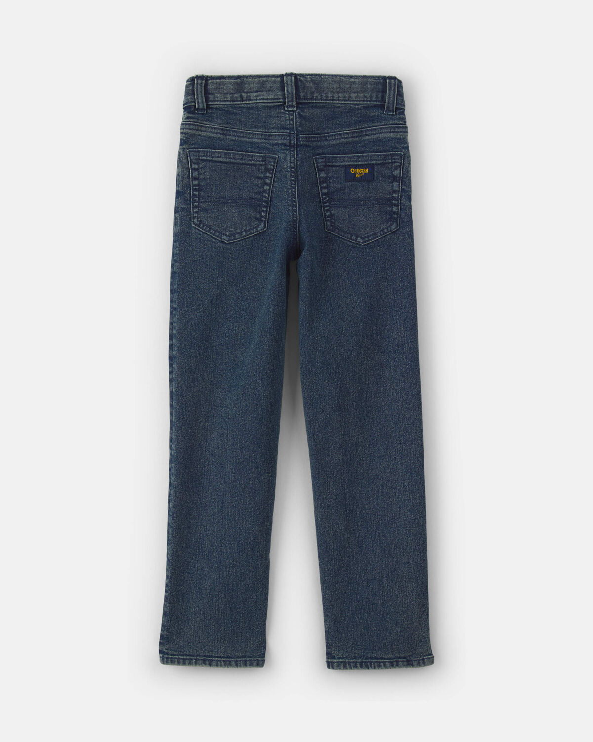 Boys Patched Denim Straight Jeans - Medium Wash 2 Boys Patched Denim Straight Jeans - Medium Wash