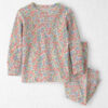 Baby Girl 2-Piece Organic Cotton Ribbed Pajama Set in Spring Floral Print
