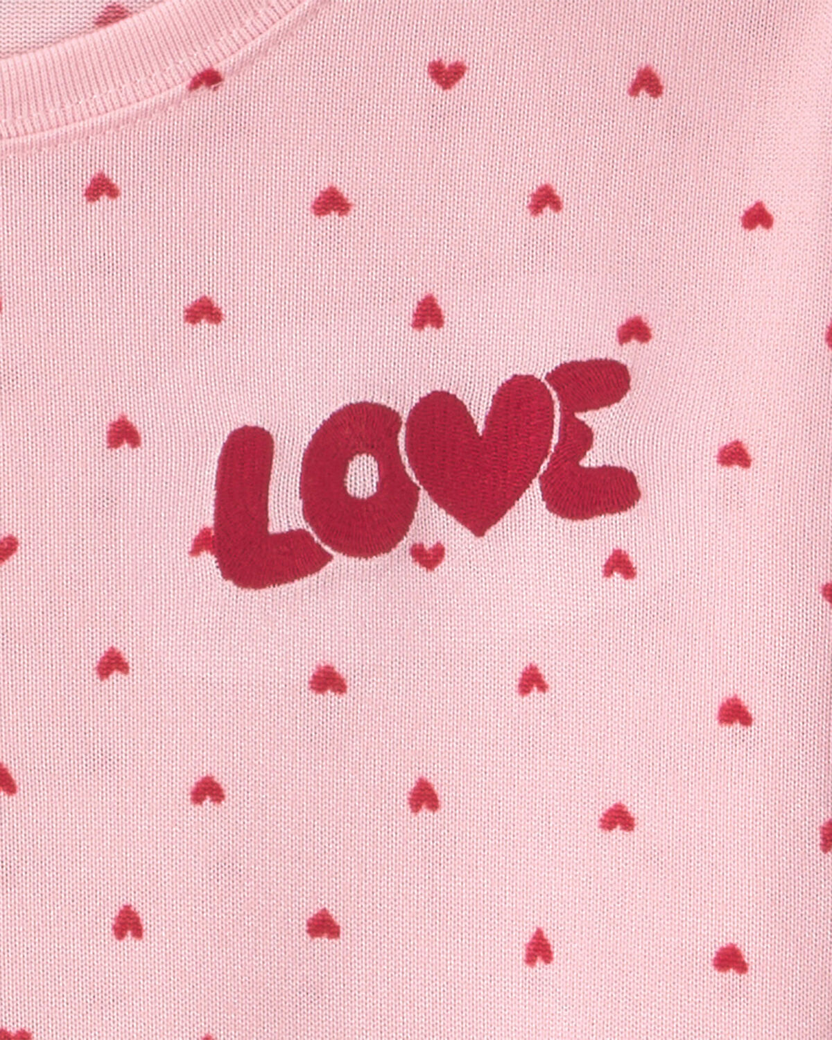Girls 'Love' Valentine's Day Polka Dot Loose Fit 3-Piece Pajama Set - Pink 3 Girls 'Love' Valentine's Day Polka Dot Loose Fit 3-Piece Pajama Set - Pink
