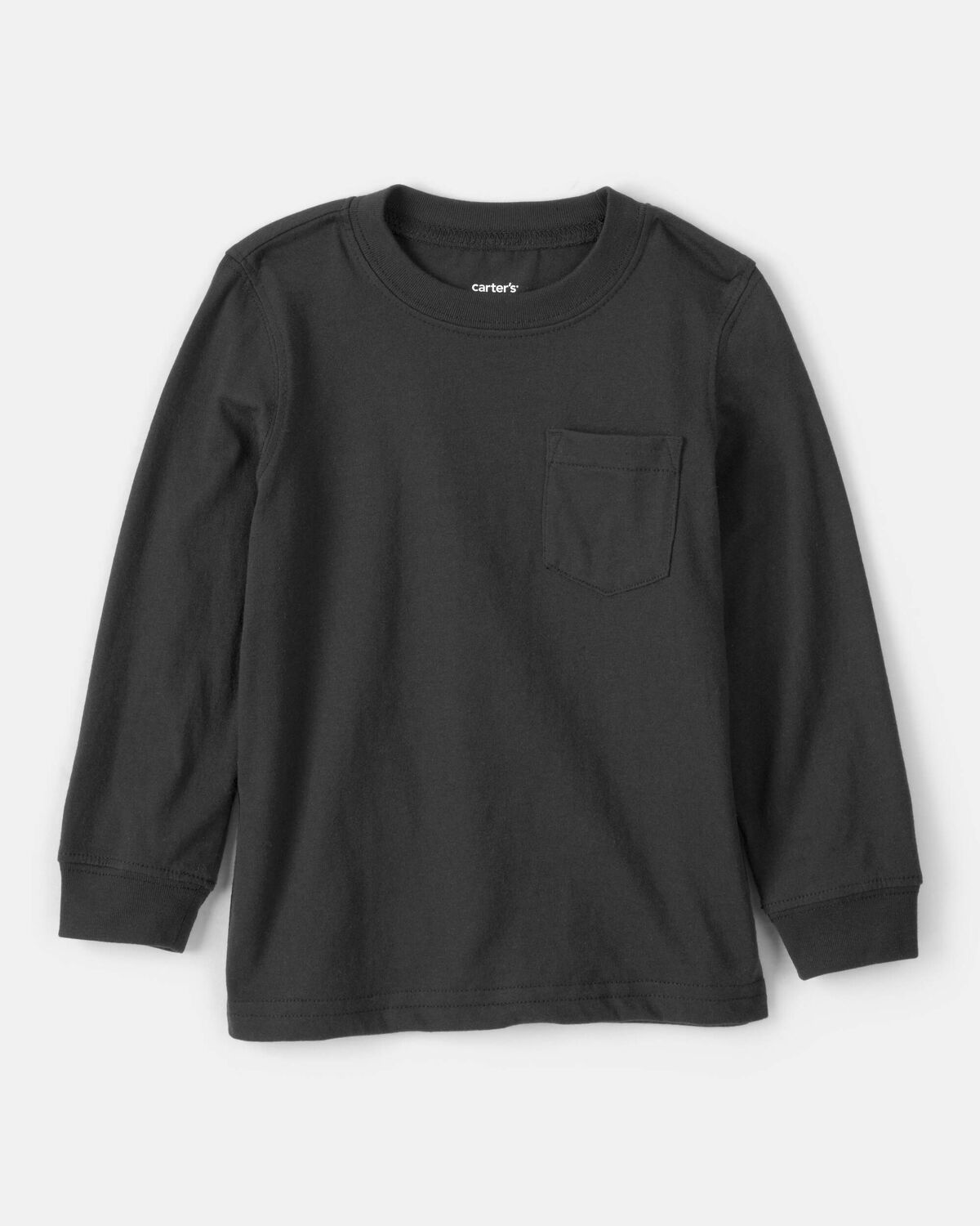 Toddler Boy Long-Sleeve Pocket Tee - Black 1 Toddler Boy Long-Sleeve Pocket Tee - Black