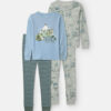Boys Yeti Winter Mode 100% Cotton 4-Piece Pajama Set - Blue/Grey 8 Boys Yeti Winter Mode 100% Cotton 4-Piece Pajama Set - Blue/Grey