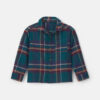 Boys Plaid Flannel Button-Down Shirt - Green/Blue/Brown