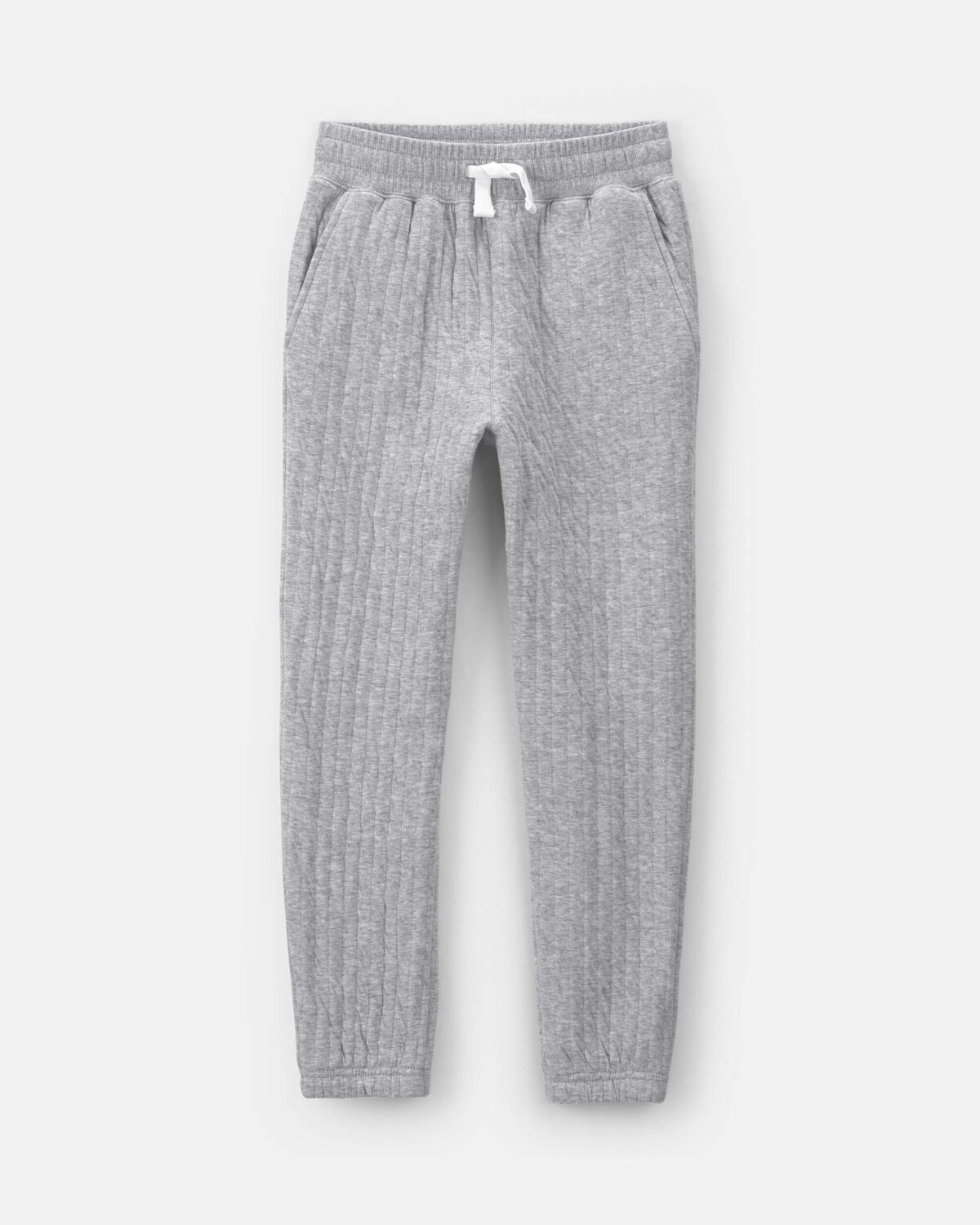 Boys Quilted Joggers - Grey