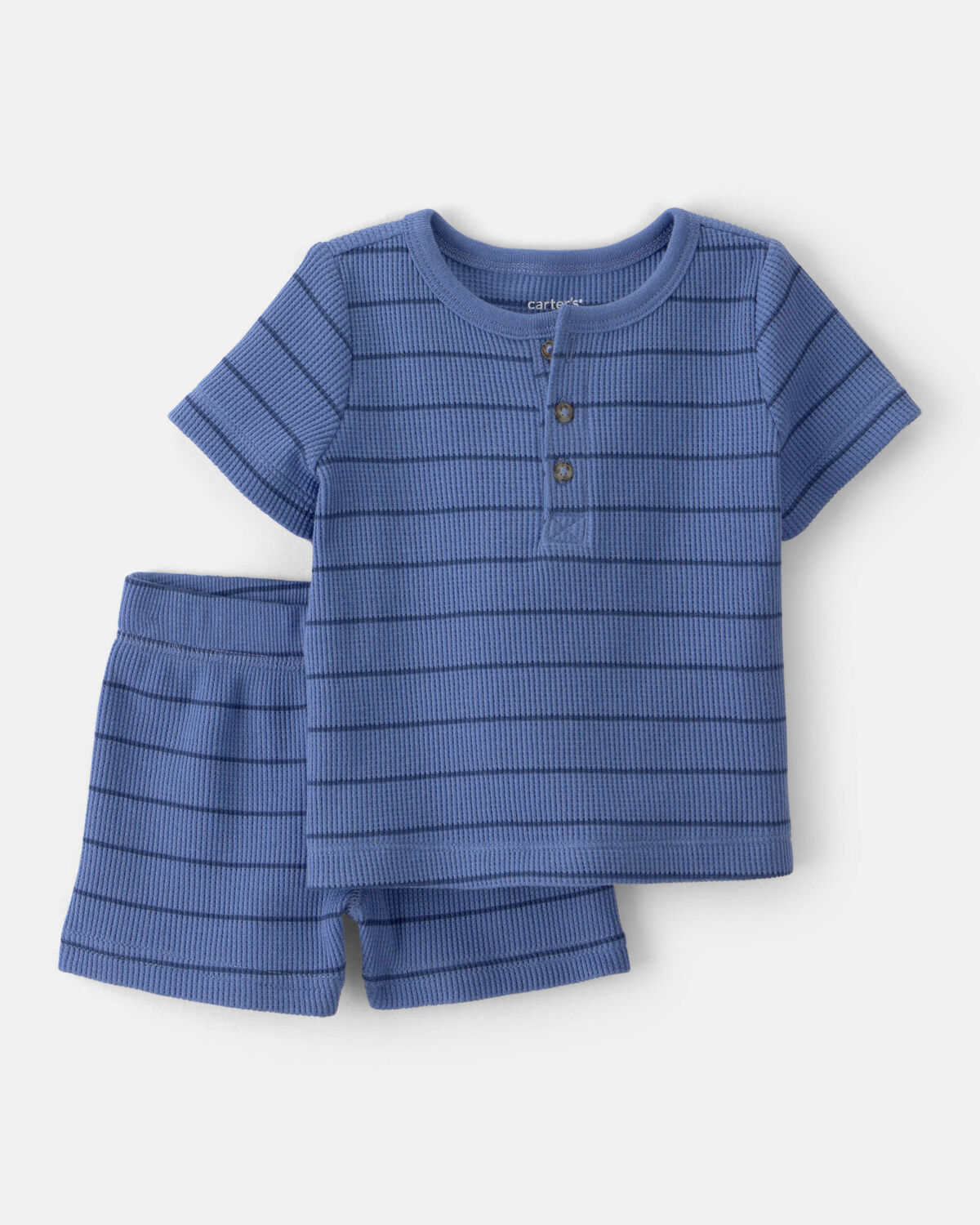Baby Boy 3-Piece Shark Striped Outfit Set - Blue/White 11 Baby Boy 3-Piece Shark Striped Outfit Set - Blue/White