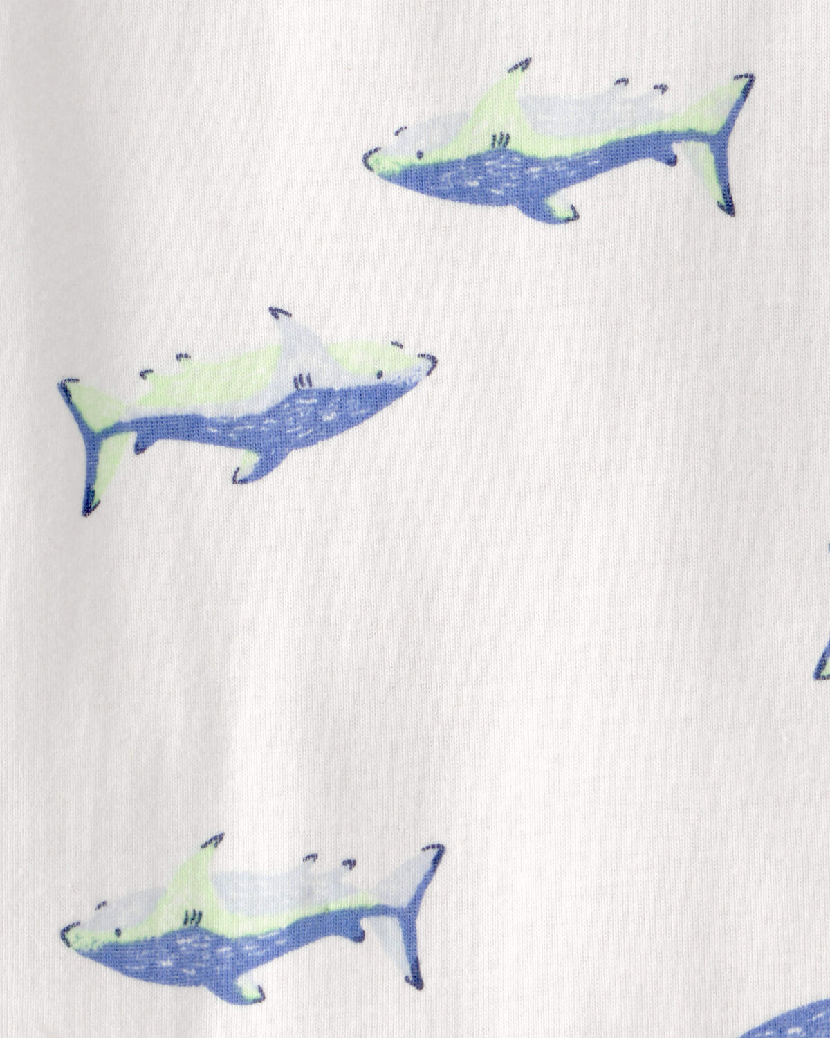Baby Boy 3-Piece Shark Striped Outfit Set - Blue/White 4 Baby Boy 3-Piece Shark Striped Outfit Set - Blue/White