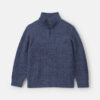 Boys Quarter-Zip Sweater - Navy Blue