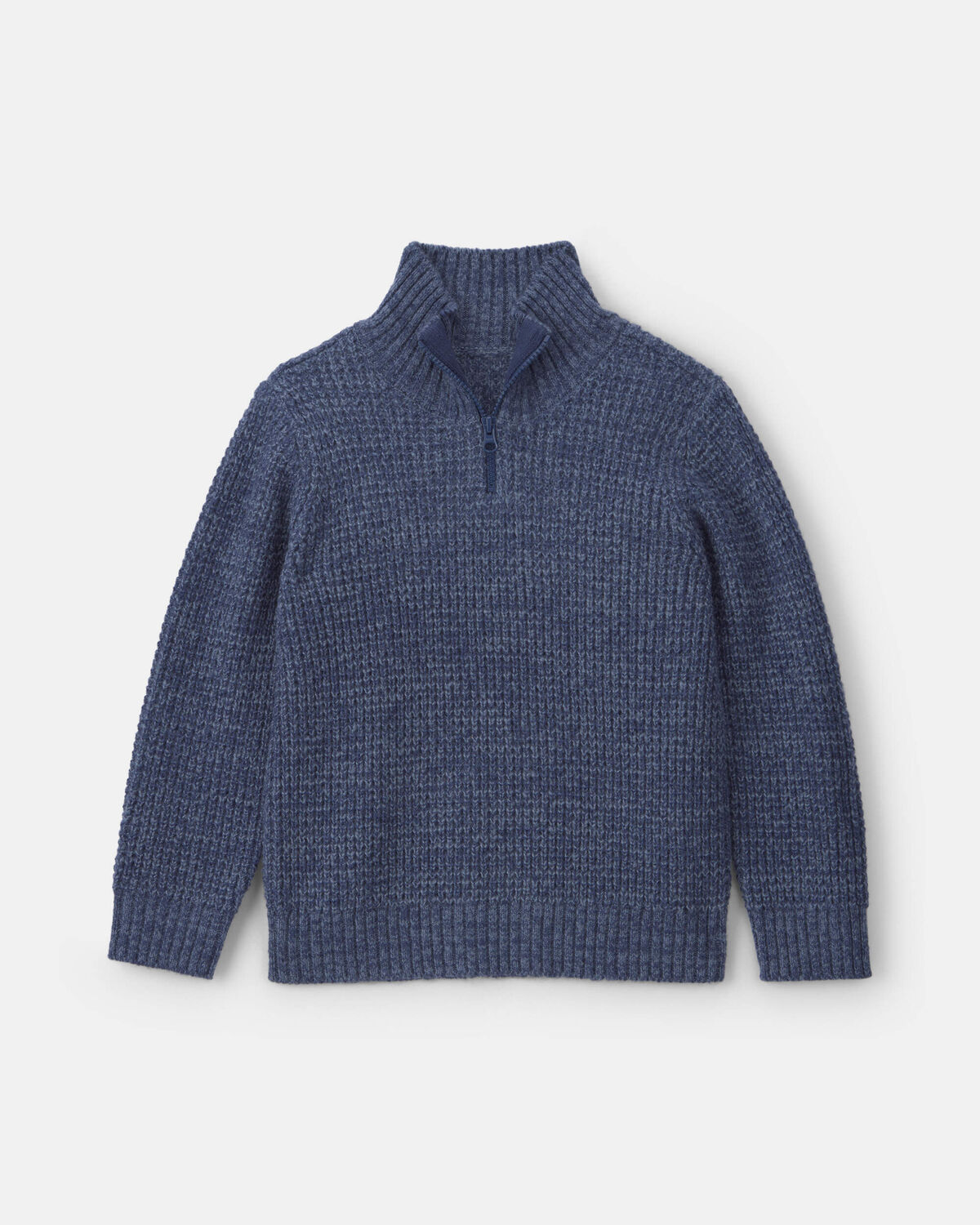 Boys Quarter-Zip Sweater - Navy Blue 1 Boys Quarter-Zip Sweater - Navy Blue