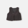 Toddler Girl Bow Teddy Fleece Vest - Black 4 Toddler Girl Bow Teddy Fleece Vest - Black