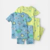 Toddler Boy Pufferfish 100% Cotton 4-Piece Pajama Set - Blue/Yellow 7 Toddler Boy Pufferfish 100% Cotton 4-Piece Pajama Set - Blue/Yellow