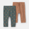 Baby Boy 2-Pack Dog Striped Pull-On Pants - Brown/Green