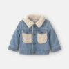 Baby Teddy Fleece-Lined Denim Jacket - Medium Wash