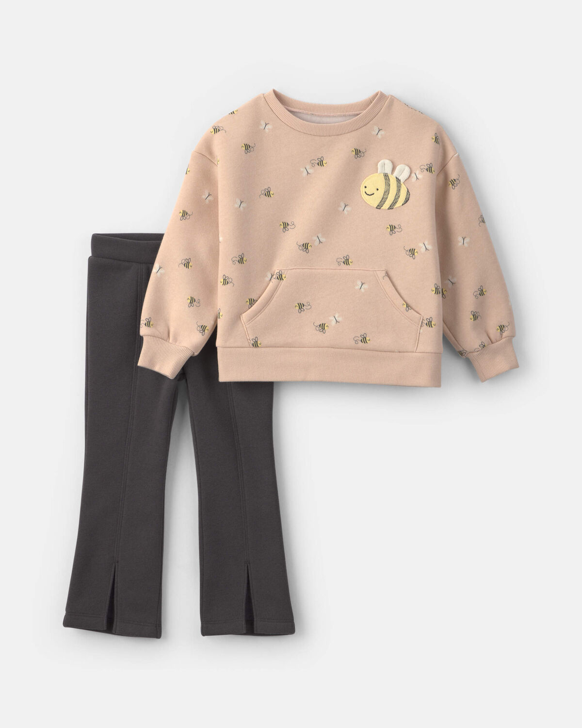 Baby Girl 2-Piece Bee & Butterfly Long-Sleeve Top & Pant Set 1 Baby Girl 2-Piece Bee & Butterfly Long-Sleeve Top & Pant Set