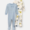Baby Boy 2-Pack Airplane Cotton Snug Fit 1-Piece Pajama - Blue/White