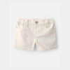 Toddler Girl Eyelet Trim Twill Shorts - Cream 6 Toddler Girl Eyelet Trim Twill Shorts - Cream