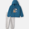 Baby Boy 2-Piece Walrus Fleece Hooded Top & Pant Set - Blue/Grey