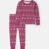 Toddler 2-Piece Fair Isle Christmas PurelySoft™ Snug Fit Pajama Set - Burgundy