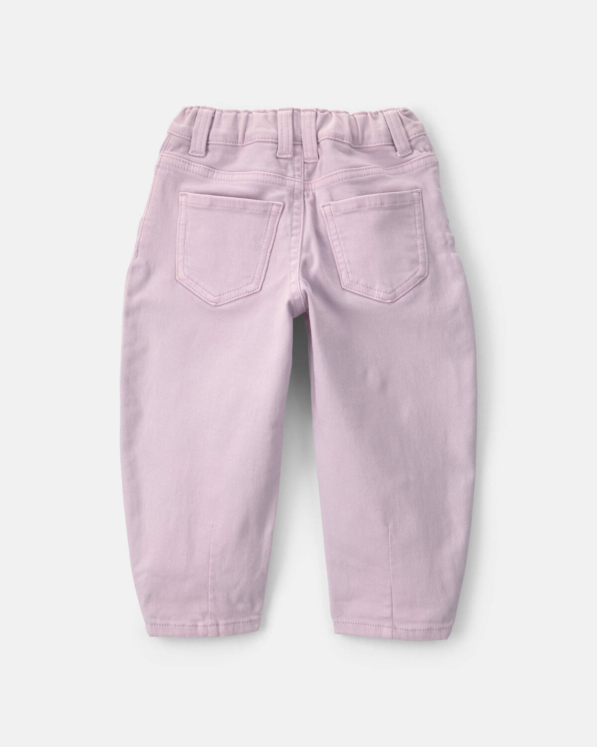 Toddler Girl Teddy Fleece Denim Barrel Jeans - Purple