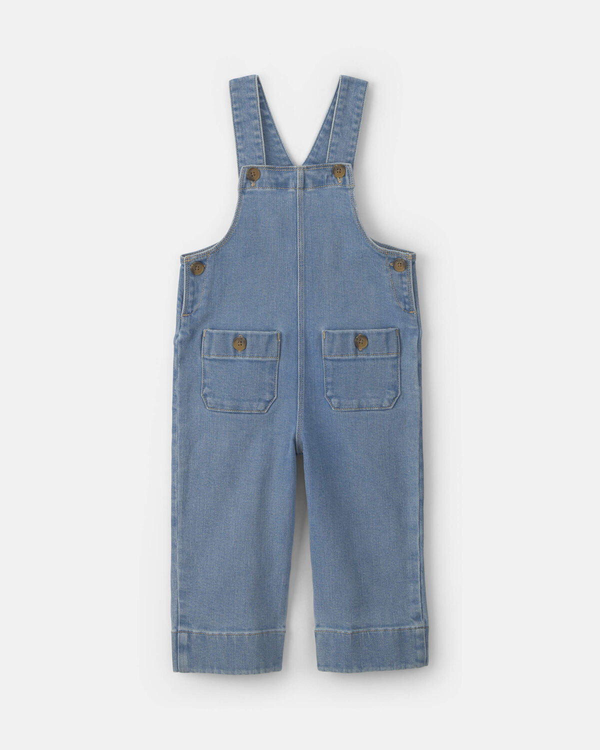 Toddler Girl Denim Overalls - Medium Wash