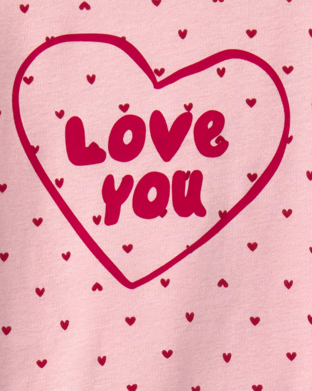 Toddler Girl 'Love You' Valentine's Day Cotton Snug Fit 4-Piece Pajama Set - Pink 2 Toddler Girl 'Love You' Valentine's Day Cotton Snug Fit 4-Piece Pajama Set - Pink