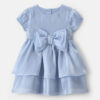 Baby Girl Bow Occasion Dress - Blue