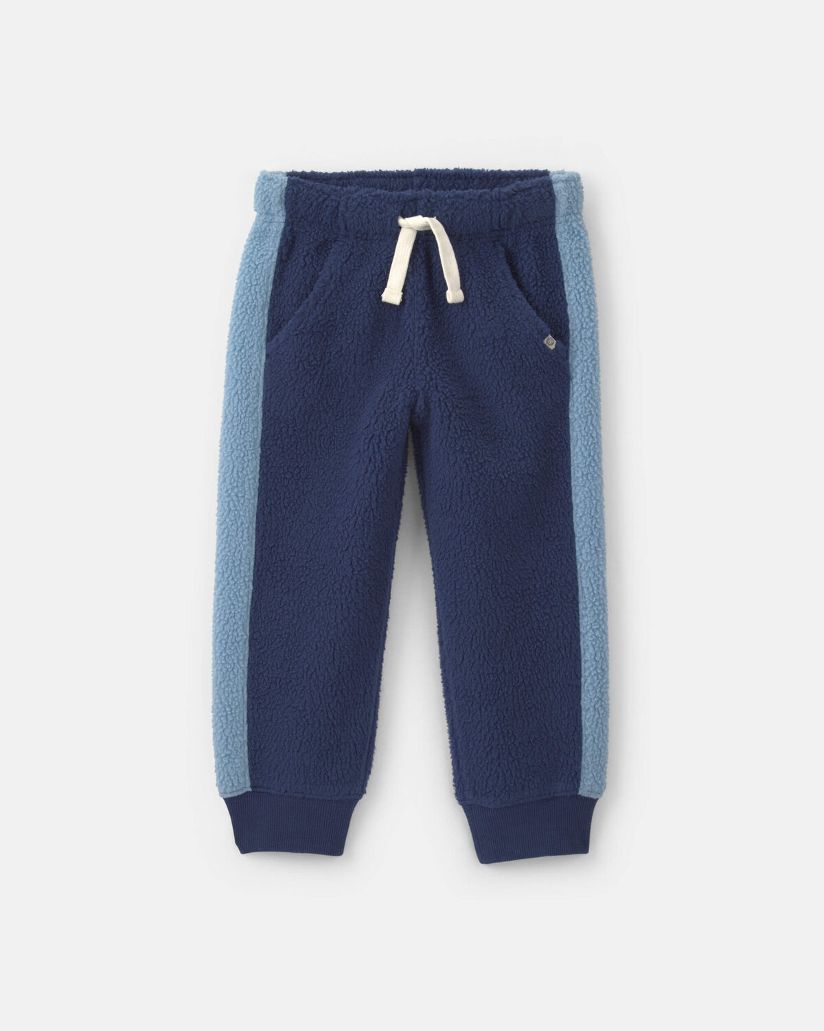 Colorblock Fleece Joggers - Navy Blue/Light Blue