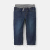 Fleece-Lined Pull-On Jeans - Dark Wash