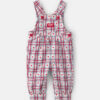 Baby Girl Heart Valentine's Day Woven Overalls - White/Red/Blue 6 Baby Girl Heart Valentine's Day Woven Overalls - White/Red/Blue