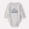 Baby 'Nana's Dance Party' Long-Sleeve Graphic Bodysuit - Grey