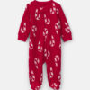 Baby Boy Candy Cane Christmas Thermal Sleep & Play Pajamas - Red