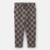 Toddler Boy Checkered Flag Fleece Joggers - Brown