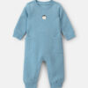 Baby Boy Penguin Fleece Long-Sleeve Jumpsuit - Blue