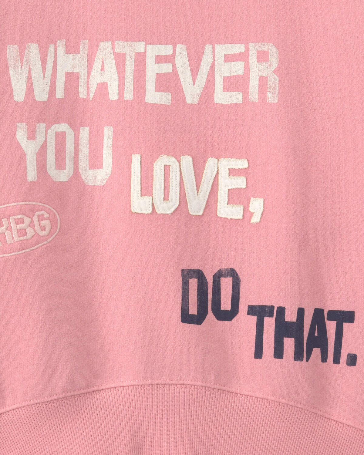 Girls 'Whatever You Love, Do That.' Pullover Sweatshirt - Pink 2 Girls 'Whatever You Love, Do That.' Pullover Sweatshirt - Pink