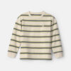 Boys Striped French Terry Long-Sleeve Top - Cream