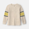 Boys Striped Thermal Long-Sleeve Top - Cream/Yellow
