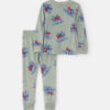 Toddler Boy 2-Piece Yeti Snowboard DreamPlush Snug Fit Pajama Set - Green