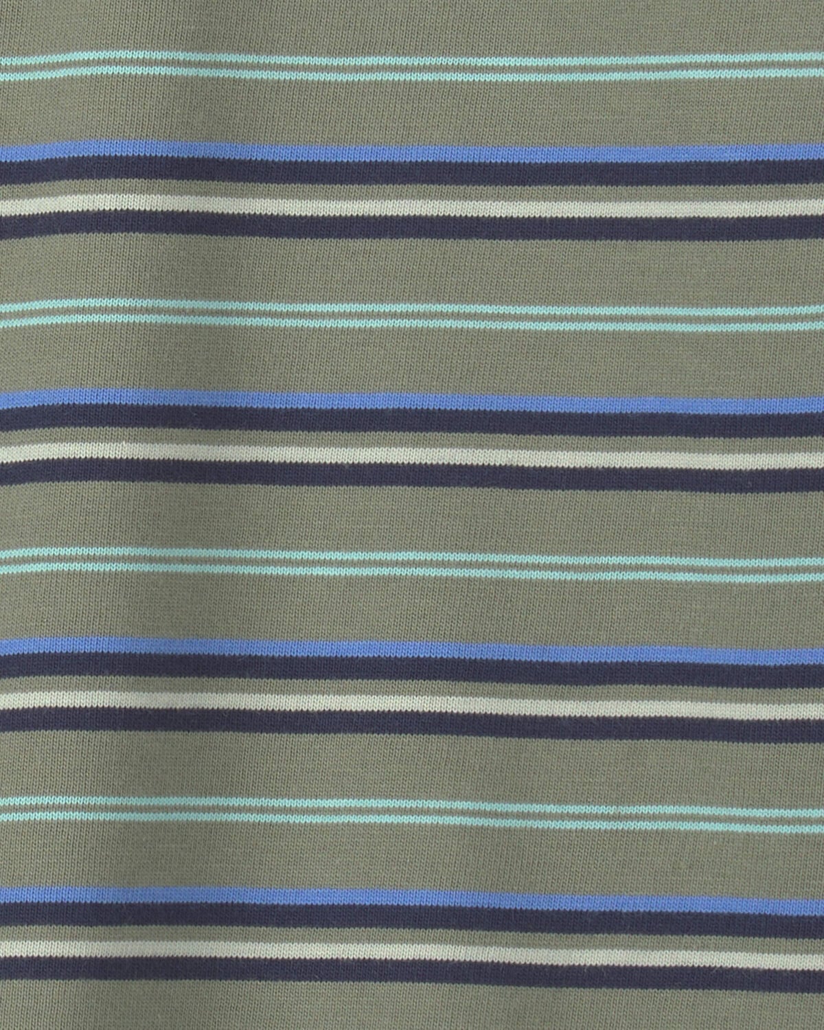 Striped Long-Sleeve Henley T-Shirt - Grey/Blue/Green