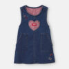 Toddler Girl Valentine's Day Sleeveless Denim Dress - Medium Wash