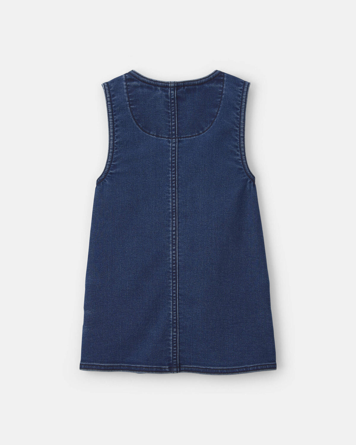 Toddler Girl Valentine's Day Sleeveless Denim Dress - Medium Wash