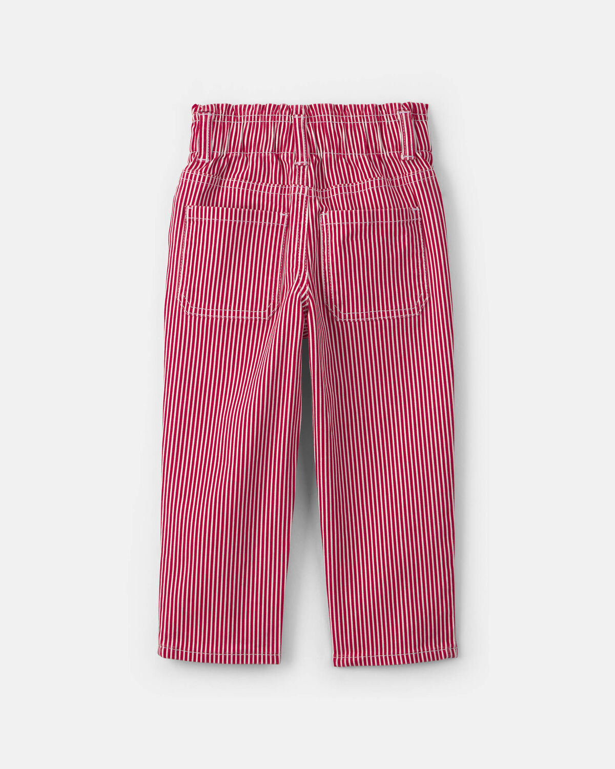 Hickory Stripe Valentine's Day Pull-On Pants - White/Red