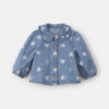 Baby Girl Heart Valentine's Day Long-Sleeve Top - Medium Wash