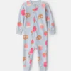 Baby Girl 1-Piece Festival Treats 2-Way Zip DreamPlush Snug Fit Pajama - Blue