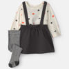 Baby Girl 3-Piece Halloween Long-Sleeve Dress Set - Black 5 Baby Girl 3-Piece Halloween Long-Sleeve Dress Set - Black