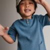 Toddler Boy Henley Tee with Pocket - Slate Blue