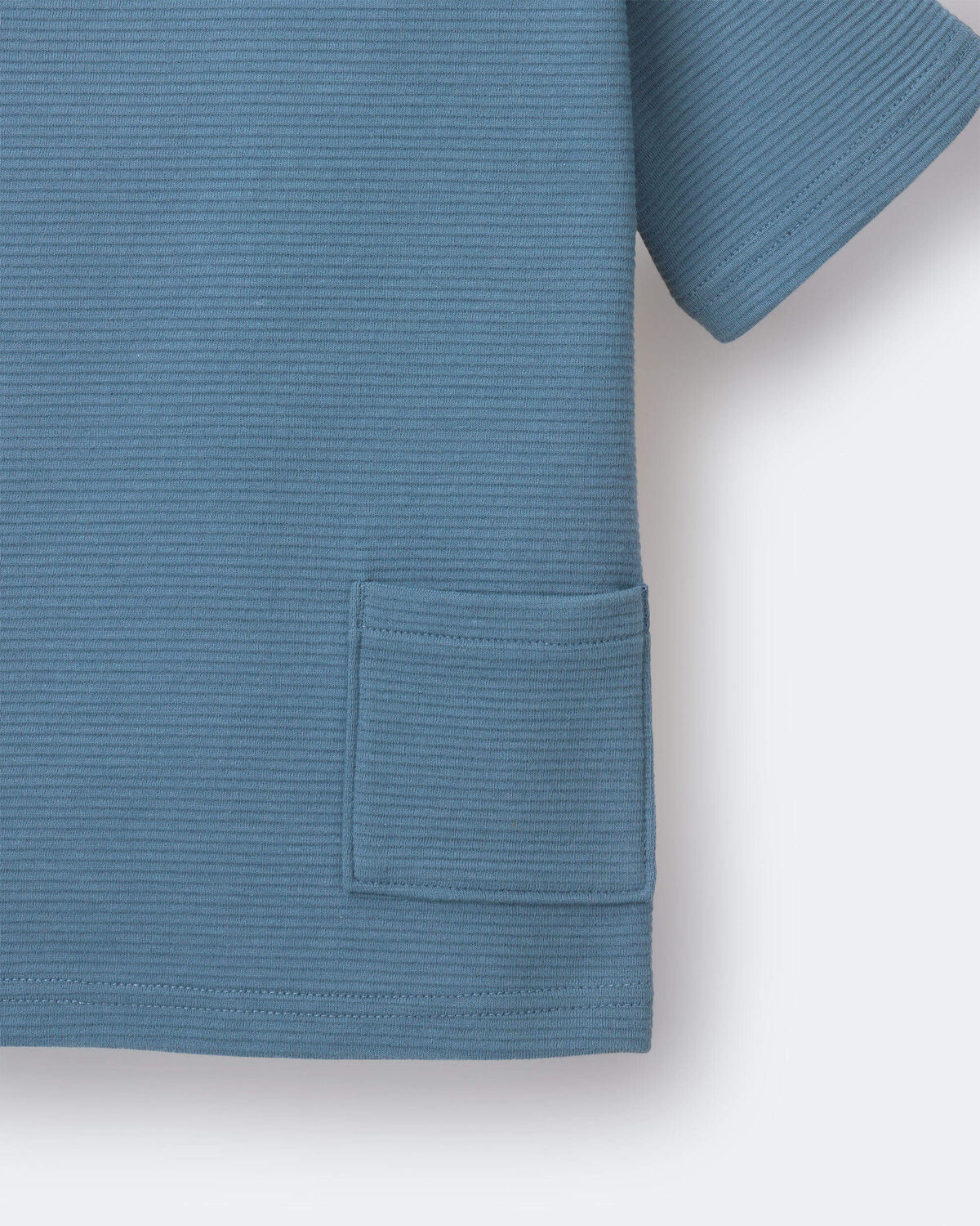 Toddler Boy Henley Tee with Pocket - Slate Blue 5 Toddler Boy Henley Tee with Pocket - Slate Blue