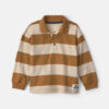 Toddler Boy Striped Long-Sleeve Henley T-Shirt - Brown/Cream 10 Toddler Boy Striped Long-Sleeve Henley T-Shirt - Brown/Cream