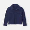 Toddler Boy Thermal Long-Sleeve Button-Down Shirt - Navy Blue