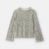 Girls Floral Long-Sleeve Mockneck Top